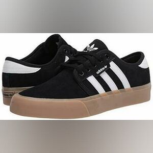 Adidas Seeley Vegan Black White Sneaker Tennis Shoes Kids Or Men 5.5Y Women 7